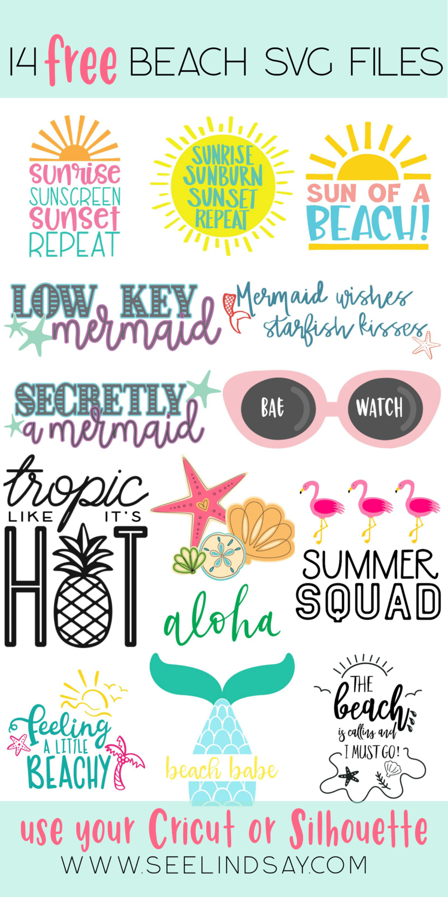 beach svg files for Cricut