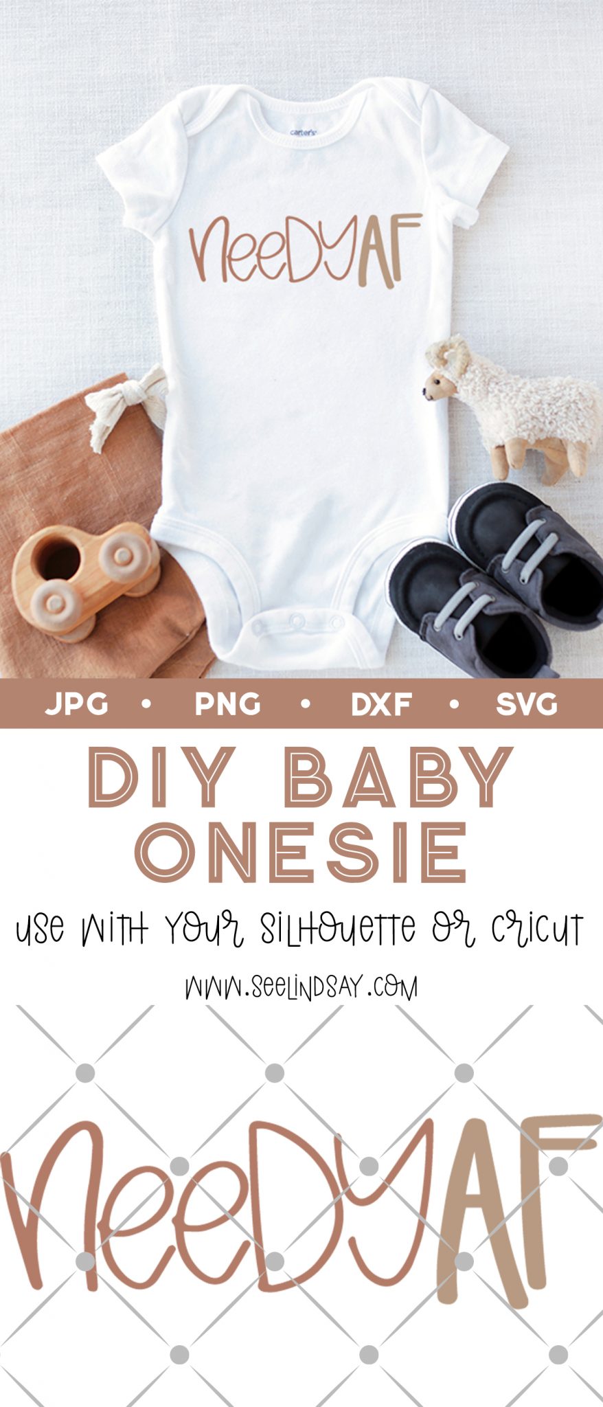 diy baby onesie with free svg files