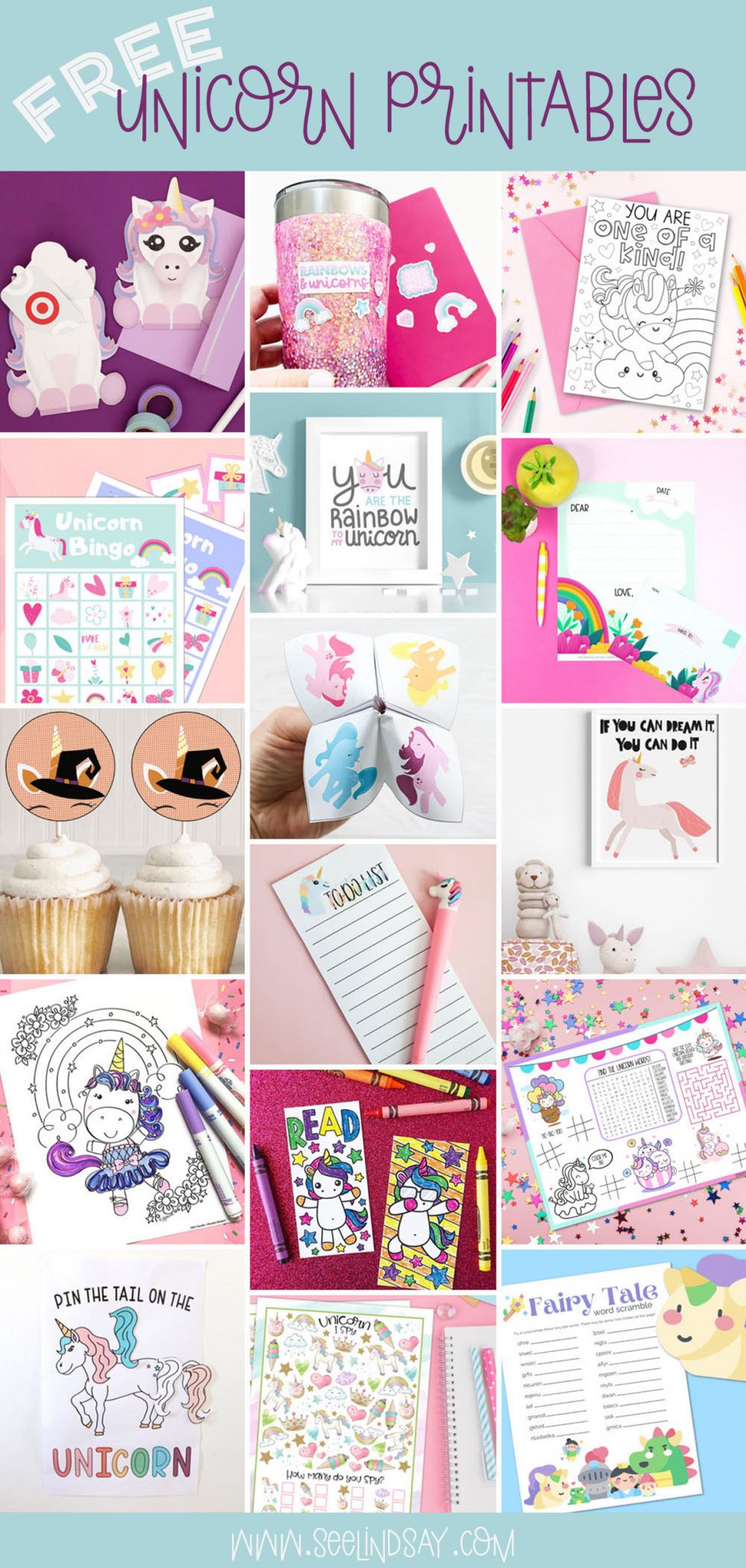 free unicorn printables