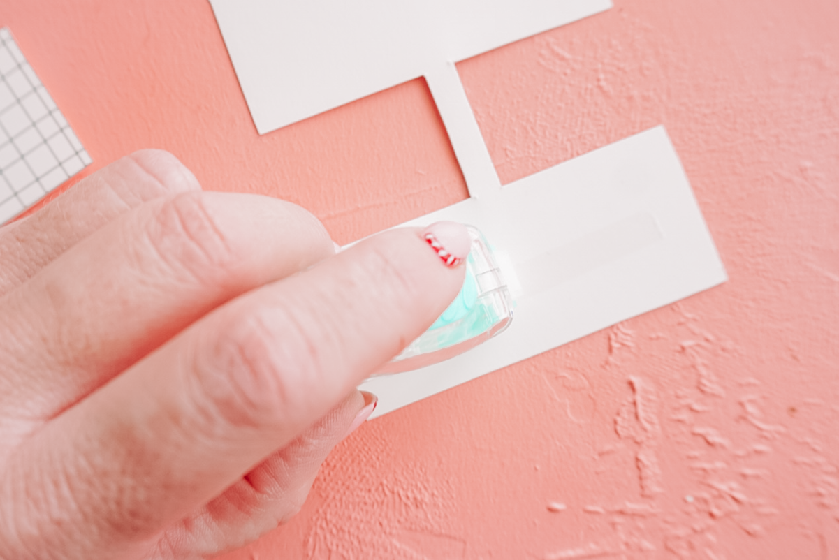 adhesive on cardstock