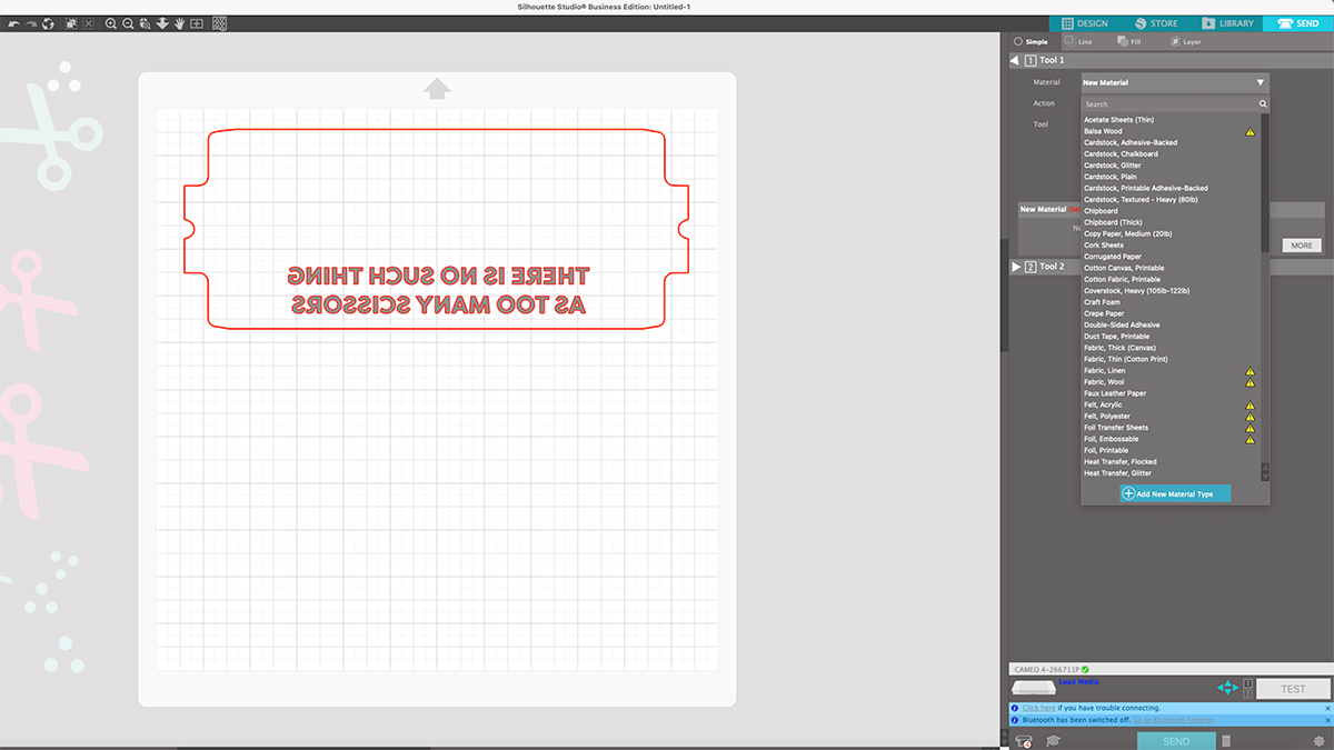 add new material in silhouette studio