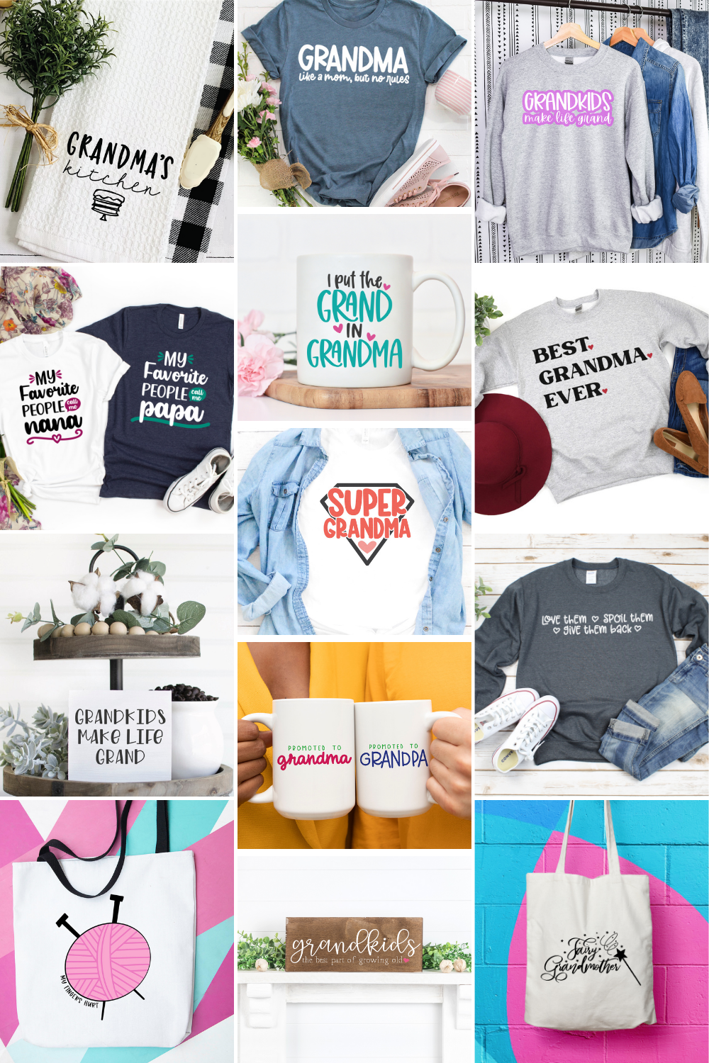 free grandparent svg files collage