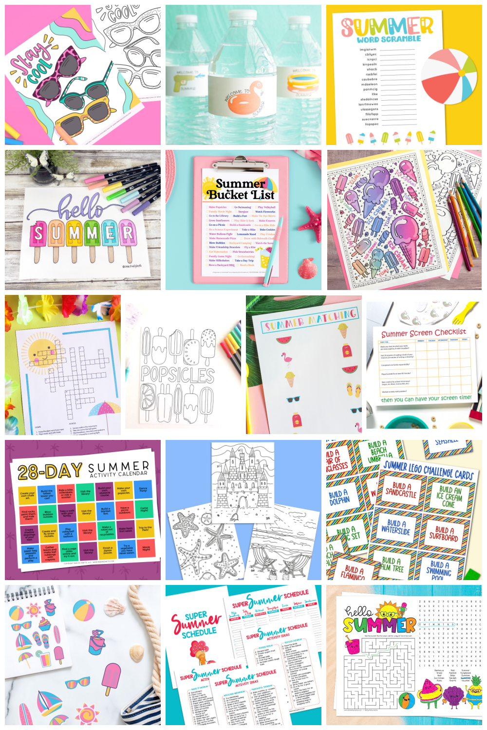 free summer printables