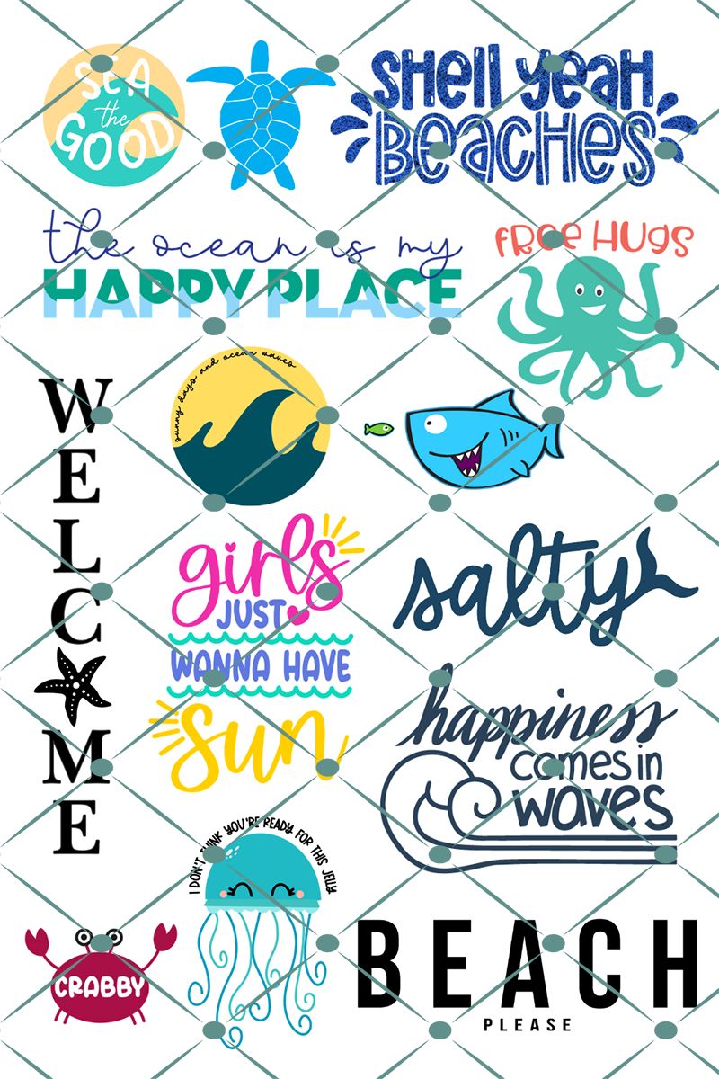 Group of free ocean svg files